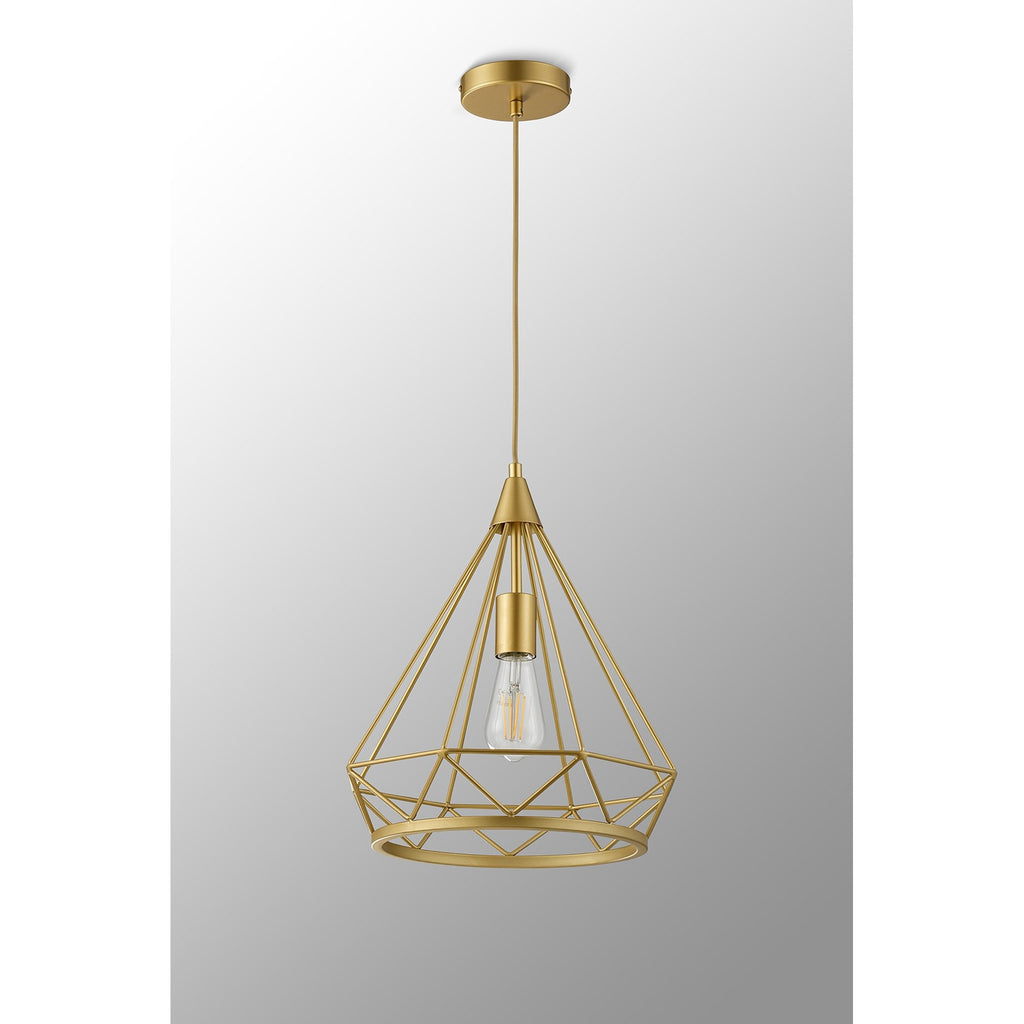 NL93859 Eros 1 Light Large Diamond Pendant Gold