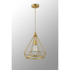 NL93859 Eros 1 Light Large Diamond Pendant Gold