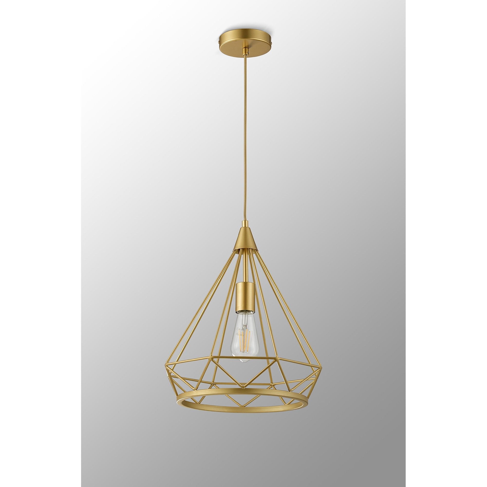 NL93859 Eros 1 Light Large Diamond Pendant Gold