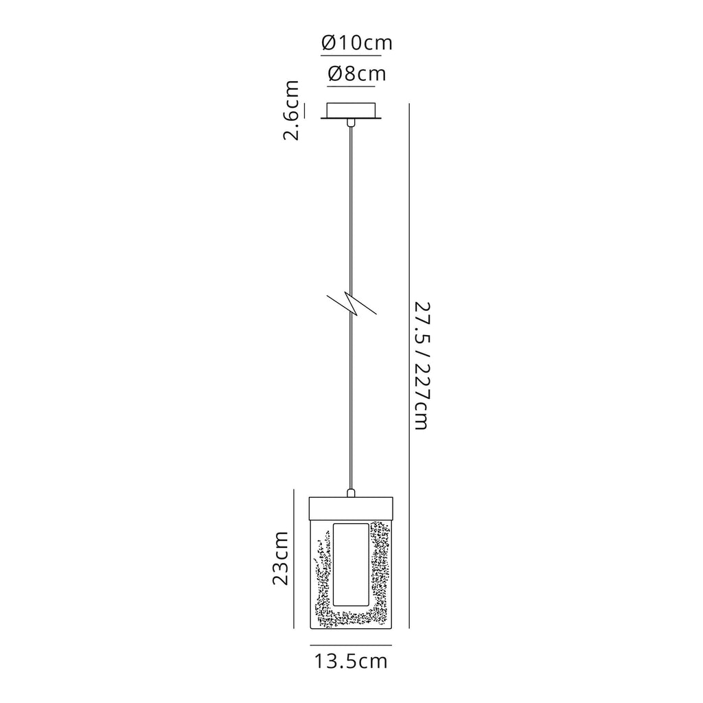NL83279 Eski 1 LED Pendant Polished Chrome Clear