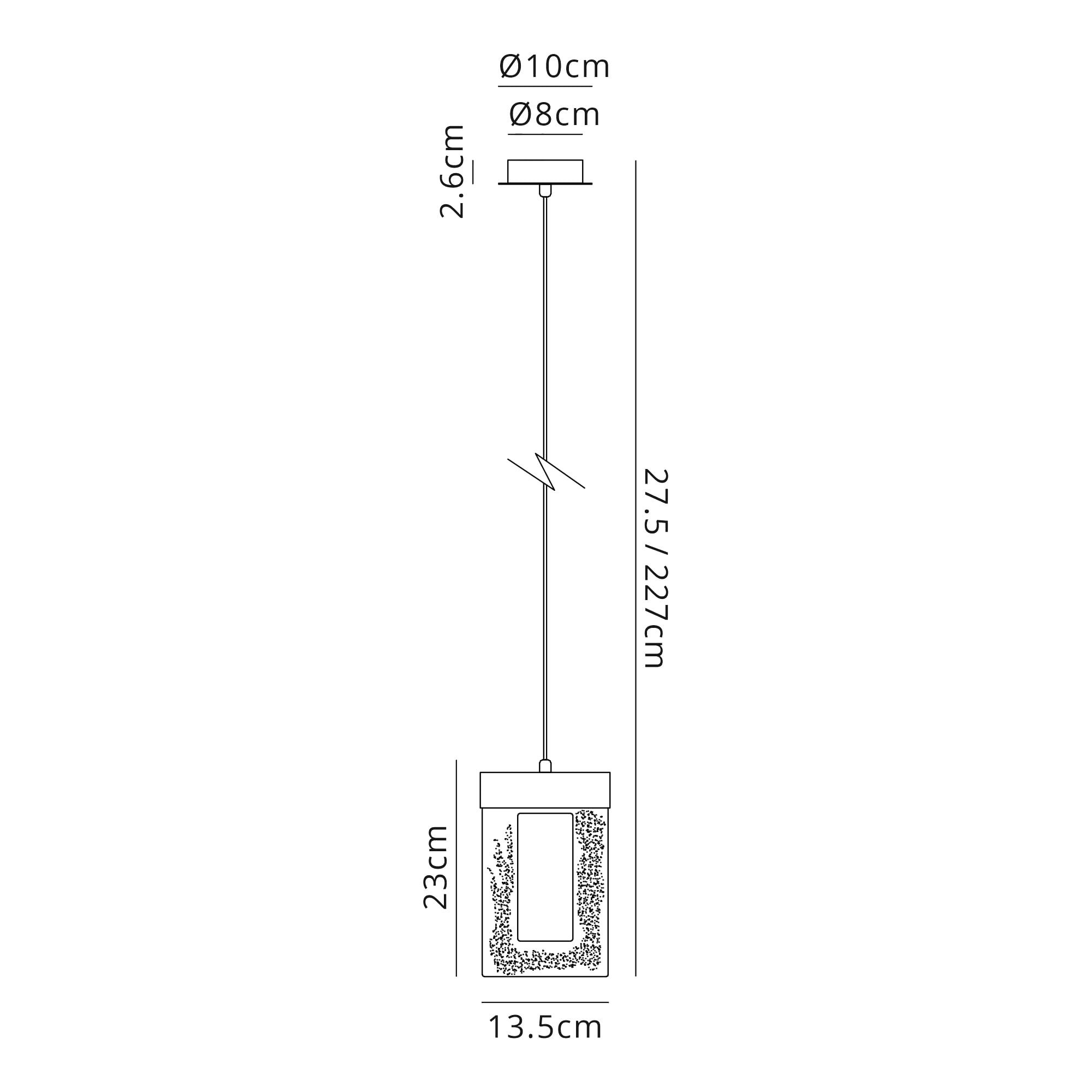 NL83279 Eski 1 LED Pendant Polished Chrome Clear