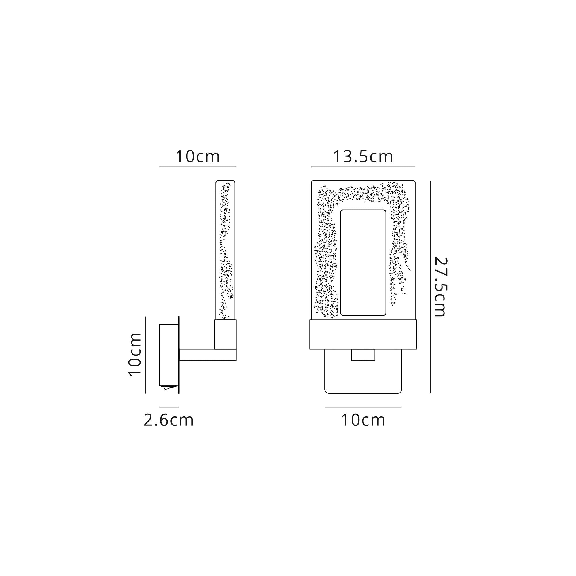 NL83289 Eski 1 LED Wall Light Polished Chrome Clear