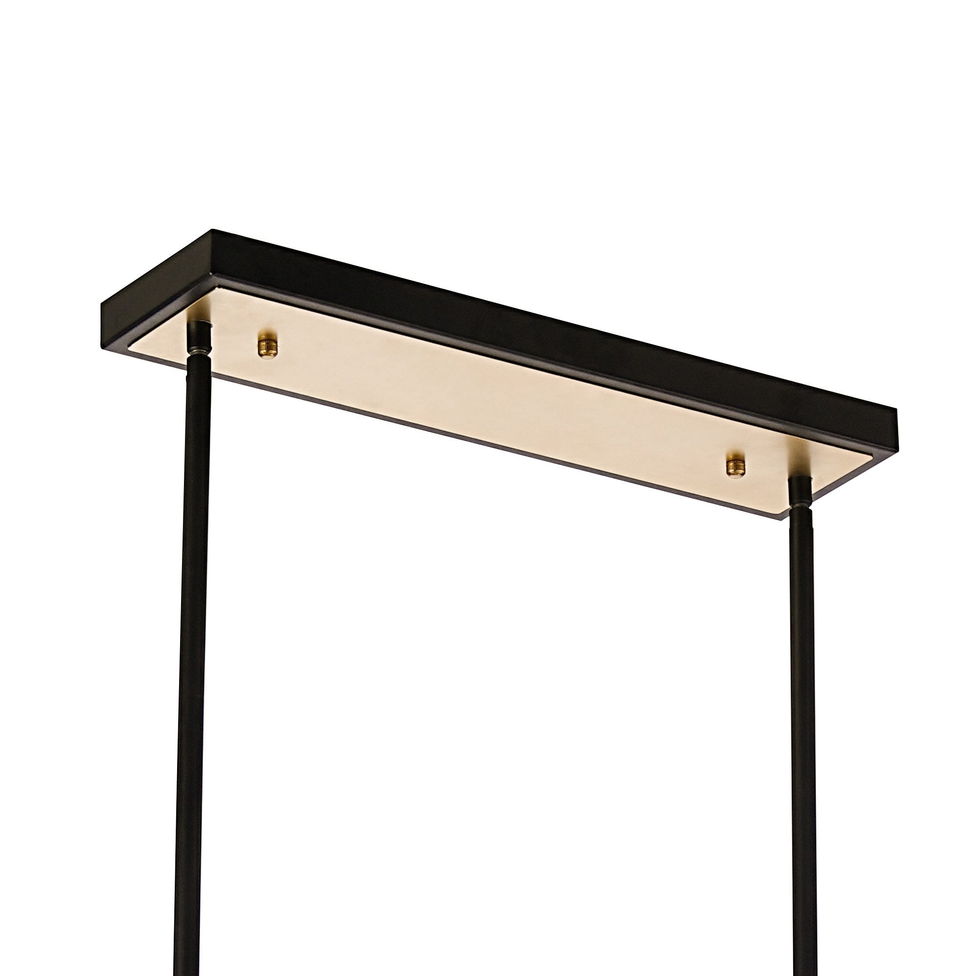 NL85839 Ebbole 6 Light Pendant Satin Black Champagne Gold