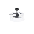 NL88039 Gabrel 2 Light Ceiling Light Sand Black Clear