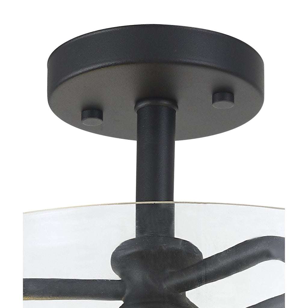 NL88039 Gabrel 2 Light Ceiling Light Sand Black Clear