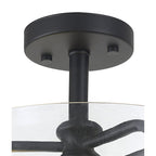 NL88039 Gabrel 2 Light Ceiling Light Sand Black Clear