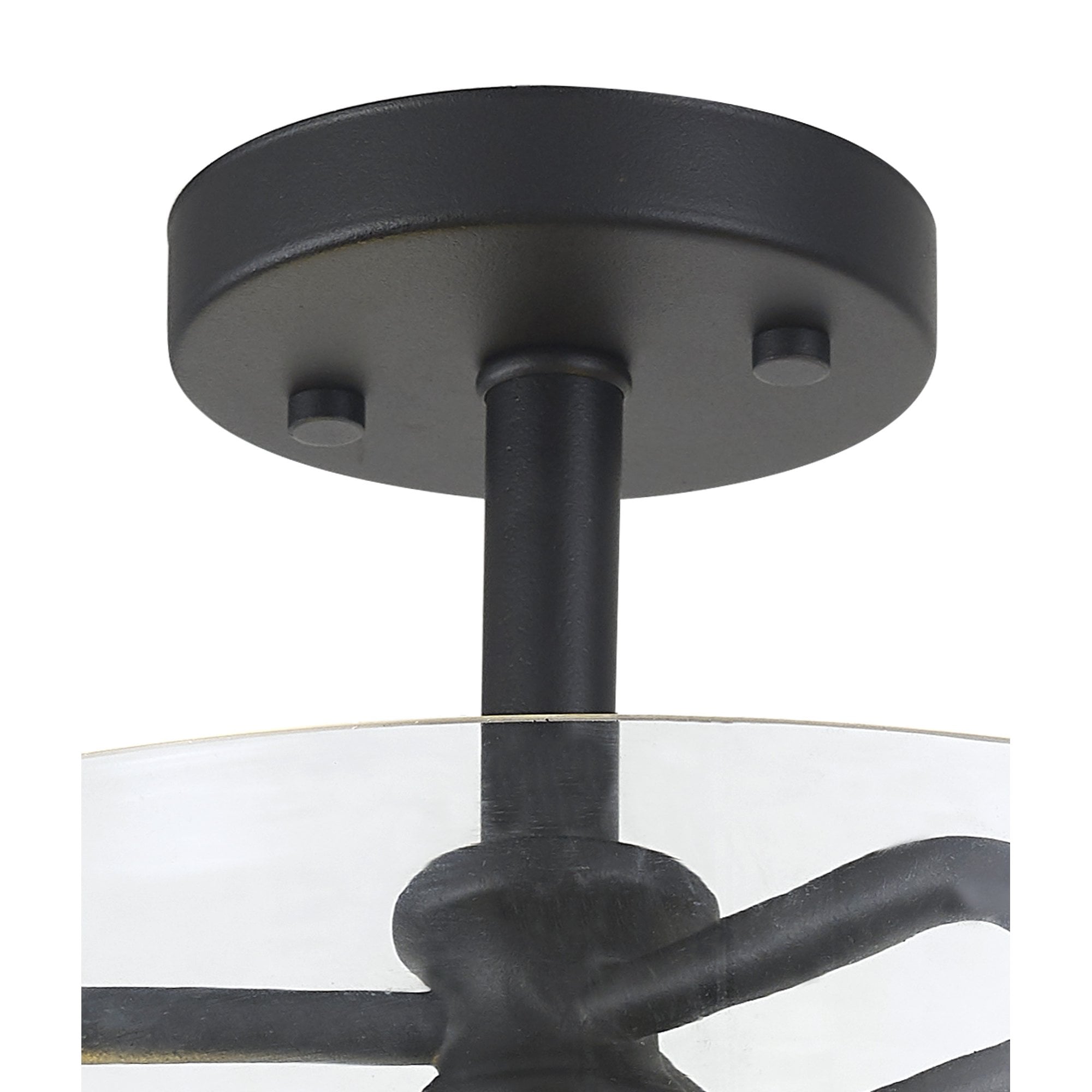 NL88039 Gabrel 2 Light Ceiling Light Sand Black Clear