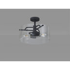 NL88049 Gabrel 2 Light Ceiling Light Anthracite Clear