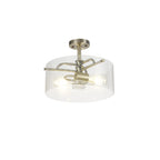NL88059 Gabrel 2 Light Ceiling Light Antique Brass Clear