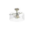 NL88059 Gabrel 2 Light Ceiling Light Antique Brass Clear