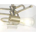 NL88059 Gabrel 2 Light Ceiling Light Antique Brass Clear