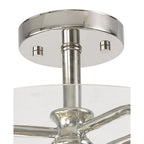 NL88069 Gabrel 2 Light Ceiling Light Polished Nickel Clear
