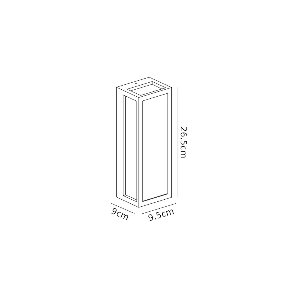 NL85749 Habana 1 LED Outdoor Wall Light Anthracite Frosted White