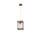NL92549 Icart 1 Light Pendant Walnut Polished Nickel