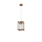 NL92549 Icart 1 Light Pendant Walnut Polished Nickel