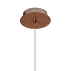 NL92549 Icart 1 Light Pendant Walnut Polished Nickel