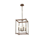 NL92559 Icart 4 Light Pendant Walnut Polished Nickel