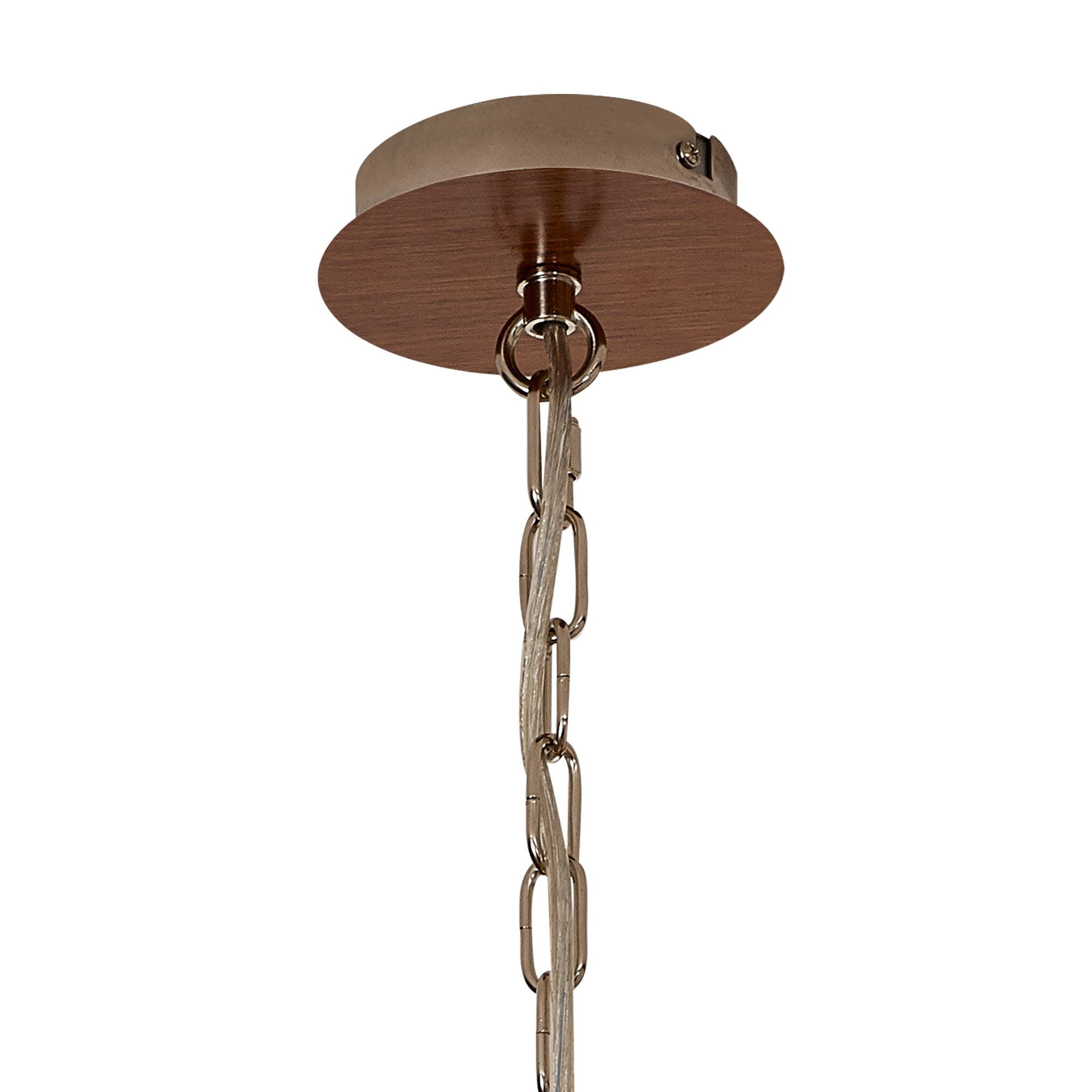 NL92559 Icart 4 Light Pendant Walnut Polished Nickel