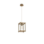 NL92579 Icart 1 Light Pendant Medium Oak Antique Brass