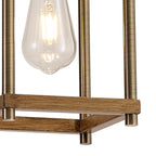 NL92579 Icart 1 Light Pendant Medium Oak Antique Brass