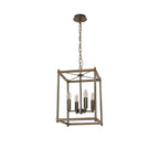 NL92589 Icart 4 Light Pendant Medium Oak Antique Brass