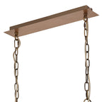 NL92599 Icart 8 Light Linear Pendant Medium Oak Antique Brass