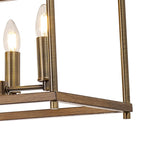 NL92599 Icart 8 Light Linear Pendant Medium Oak Antique Brass