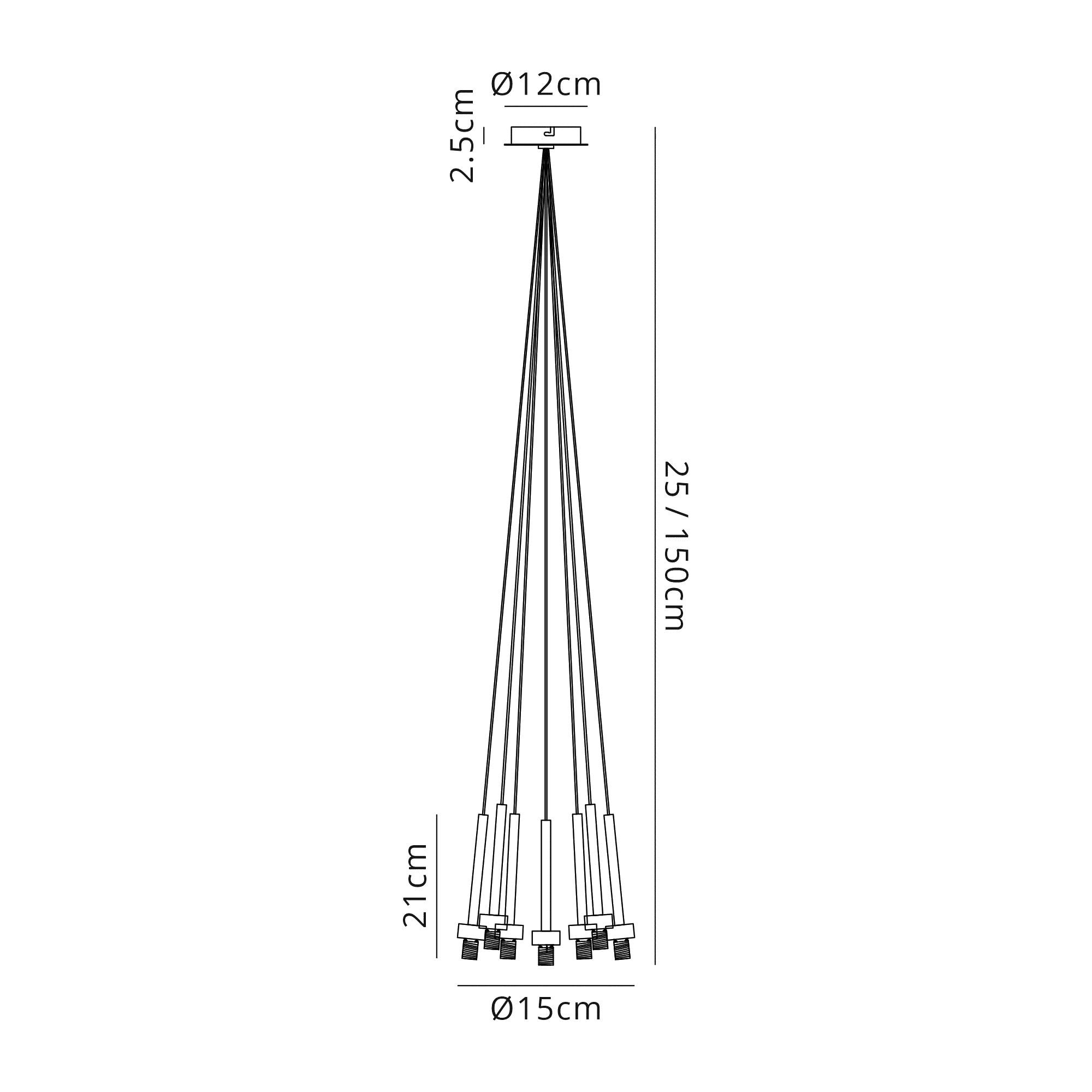 NL76089 Iona 7 Light Cluster Pendant Polished Chrome
