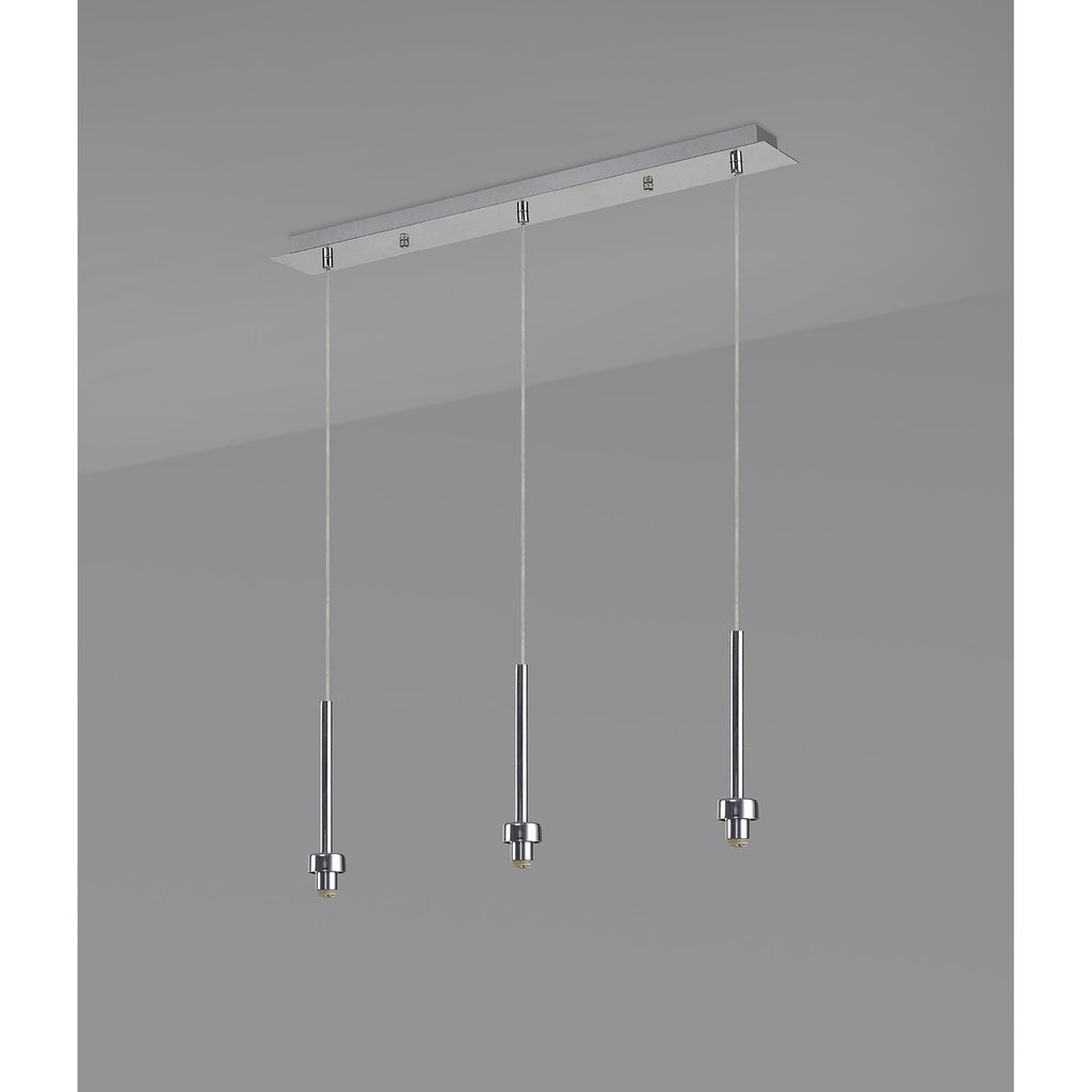 NL76099 Iona 3 Light Linear Pendant Polished Chrome