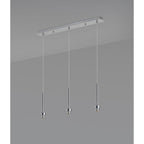 NL76099 Iona 3 Light Linear Pendant Polished Chrome