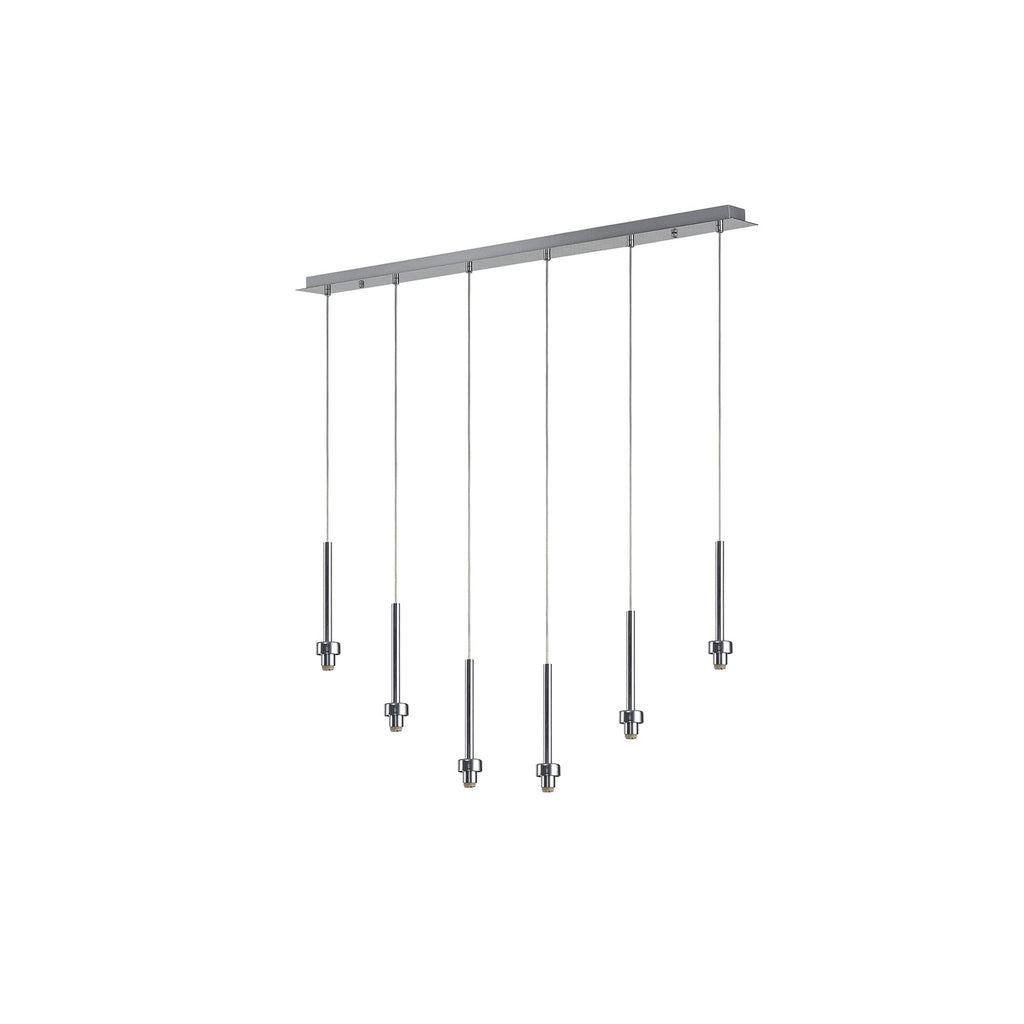 NL76109 Iona 6 Light Linear Pendant Polished Chrome
