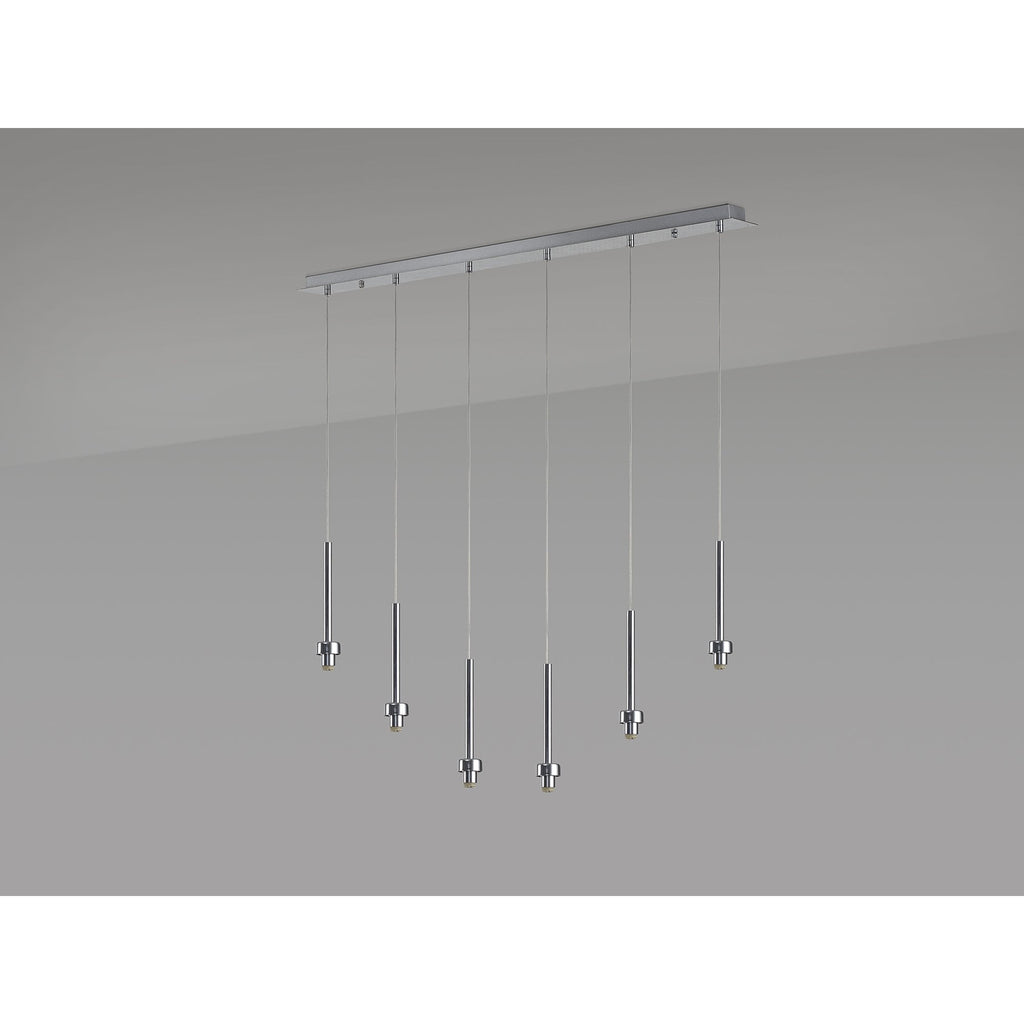 NL76109 Iona 6 Light Linear Pendant Polished Chrome