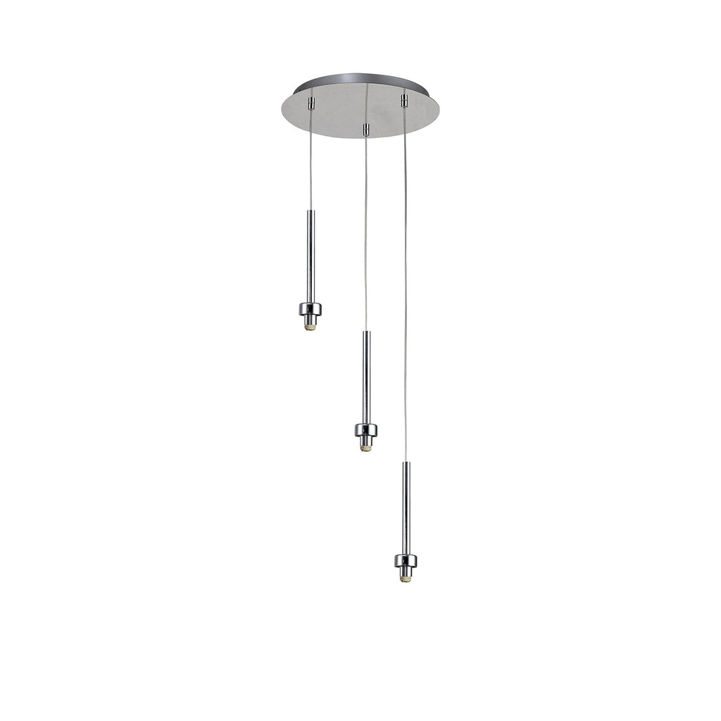 NL76119 Iona 3 Light Round Pendant Polished Chrome