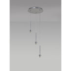 NL76119 Iona 3 Light Round Pendant Polished Chrome