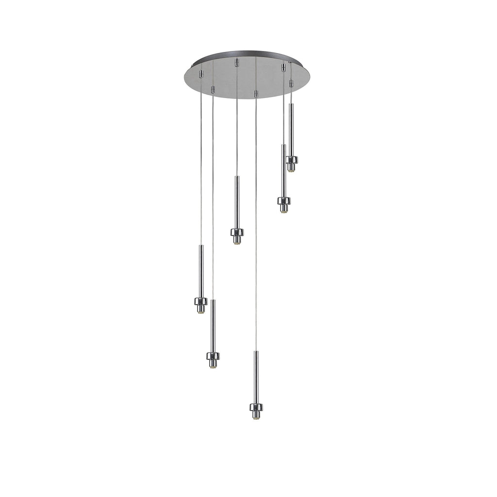 NL76129 Iona 6 Light Round Pendant Polished Chrome