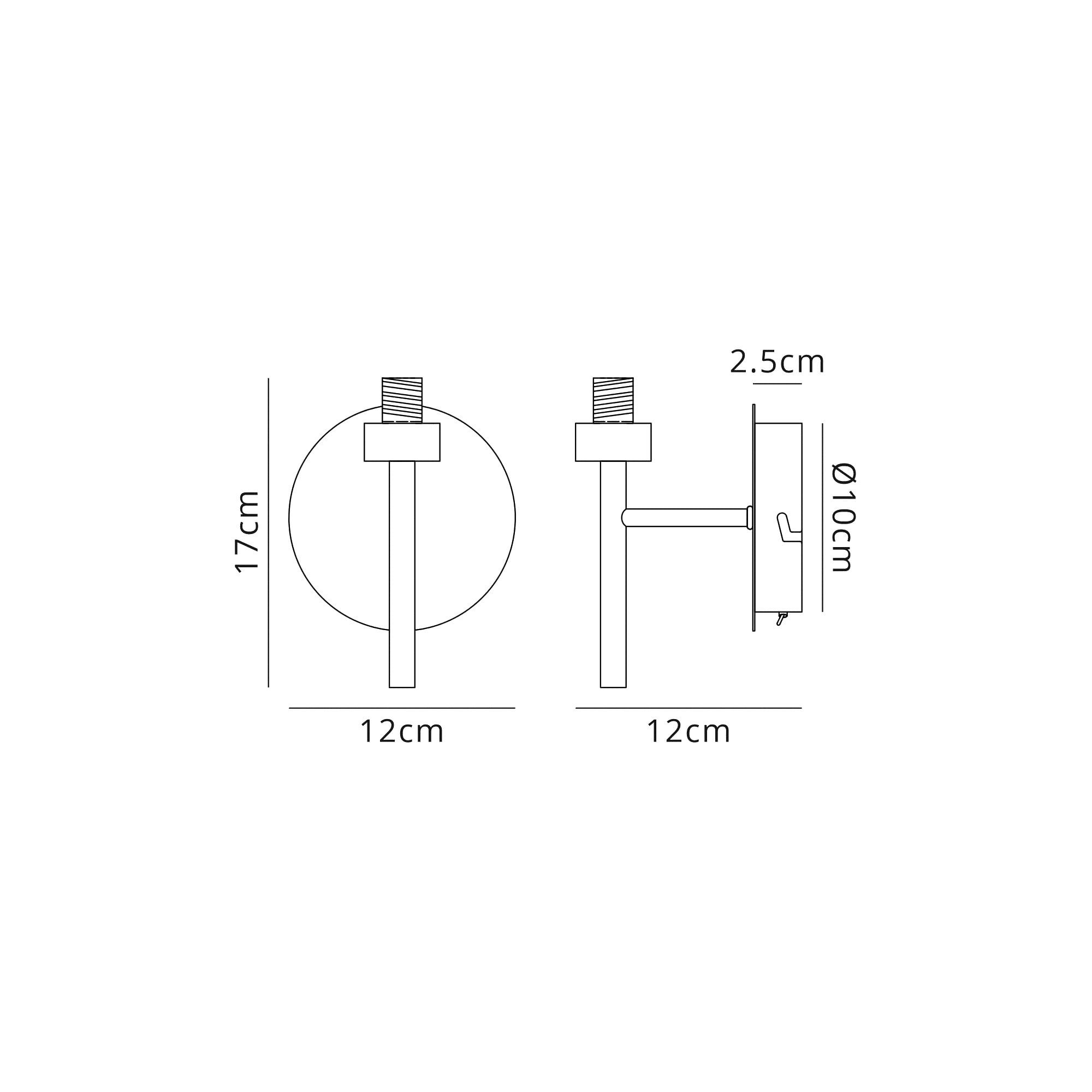 NL76189 Iona 1 Light Wall Light Polished Chrome