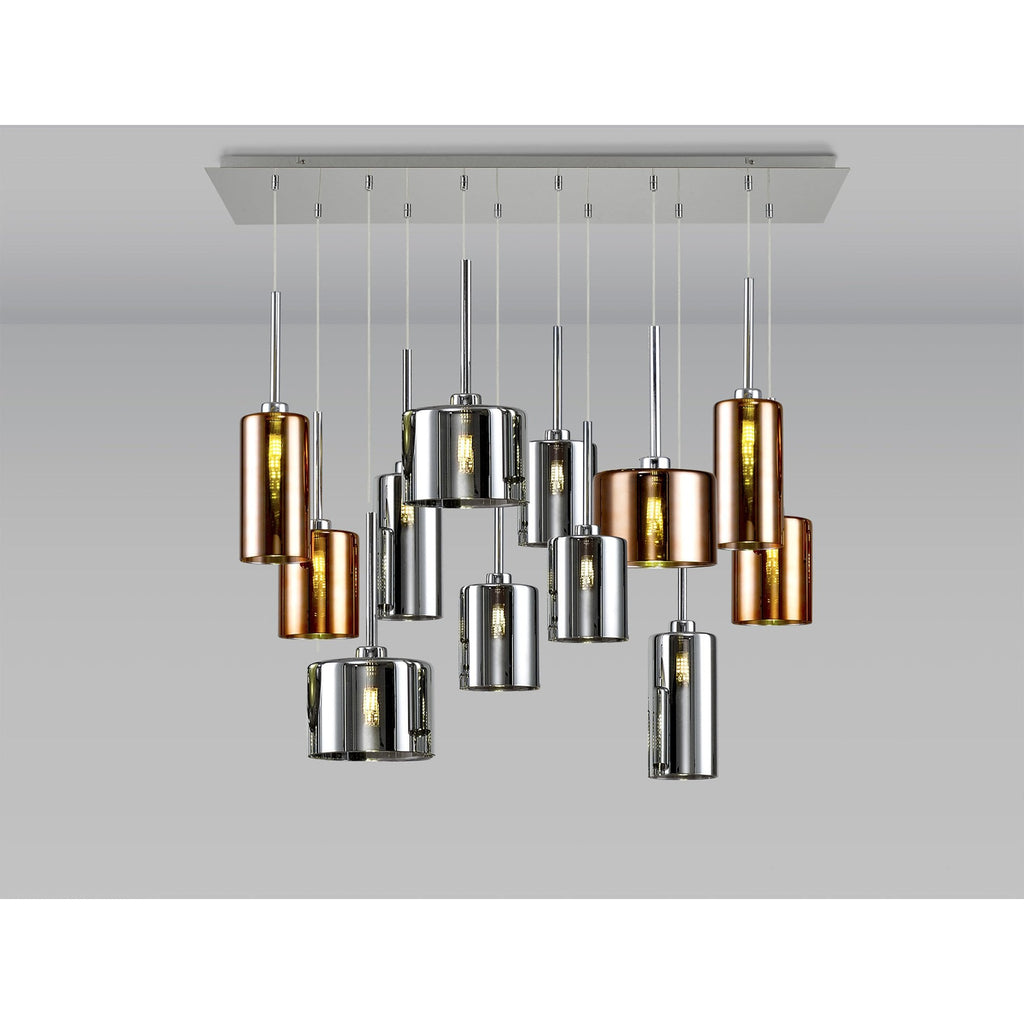 NLK13159 Iona 12 Light Linear Pendant Polished Chrome