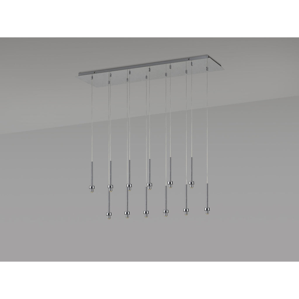 NL80639 Iona 12 Light Linear Pendant Polished Chrome