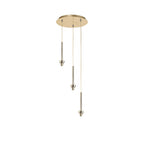NL84699 Iona 3 Light Round Pendant French Gold Matt Gold