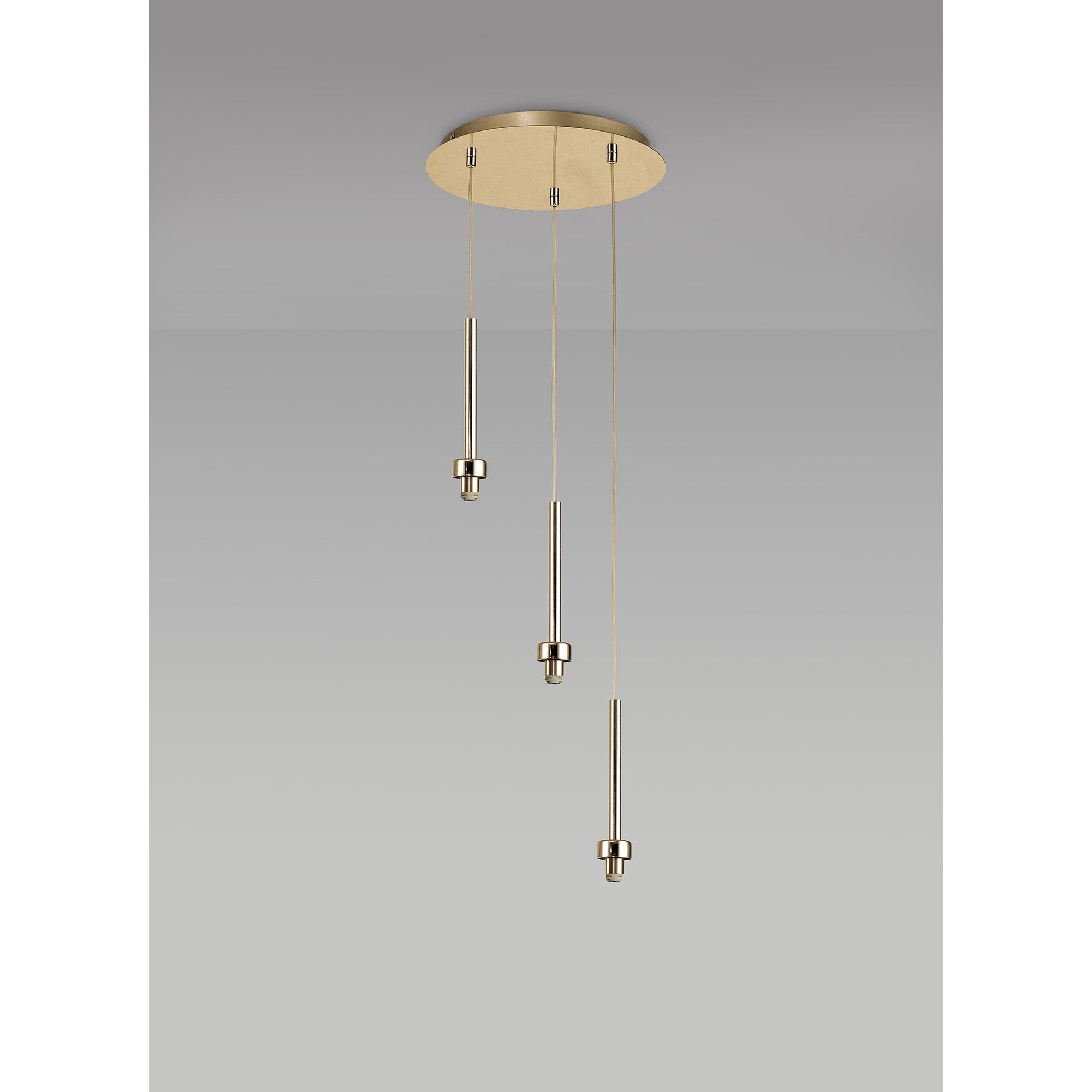 NL84699 Iona 3 Light Round Pendant French Gold Matt Gold