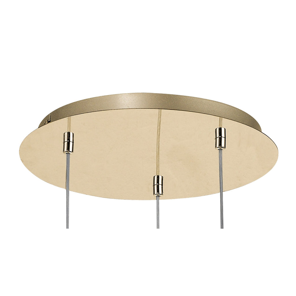 NL84699 Iona 3 Light Round Pendant French Gold Matt Gold