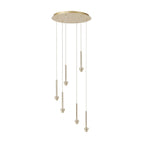 NL84709 Iona 6 Light Round Pendant French Gold Matt Gold