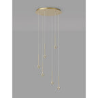 NL84709 Iona 6 Light Round Pendant French Gold Matt Gold