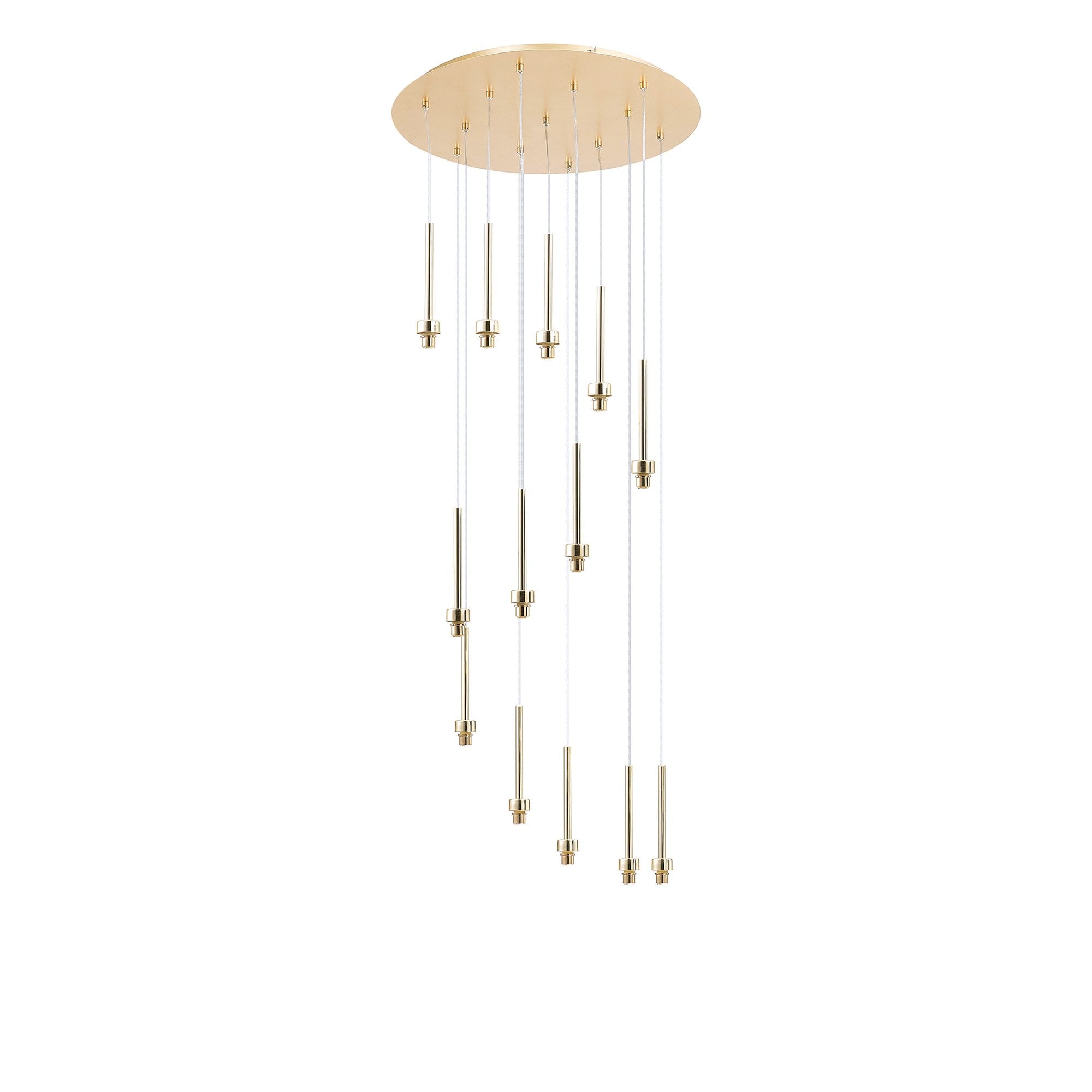NL84719 Iona 13 Light Round Pendant French Gold Matt Gold