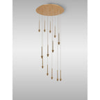 NL84719 Iona 13 Light Round Pendant French Gold Matt Gold