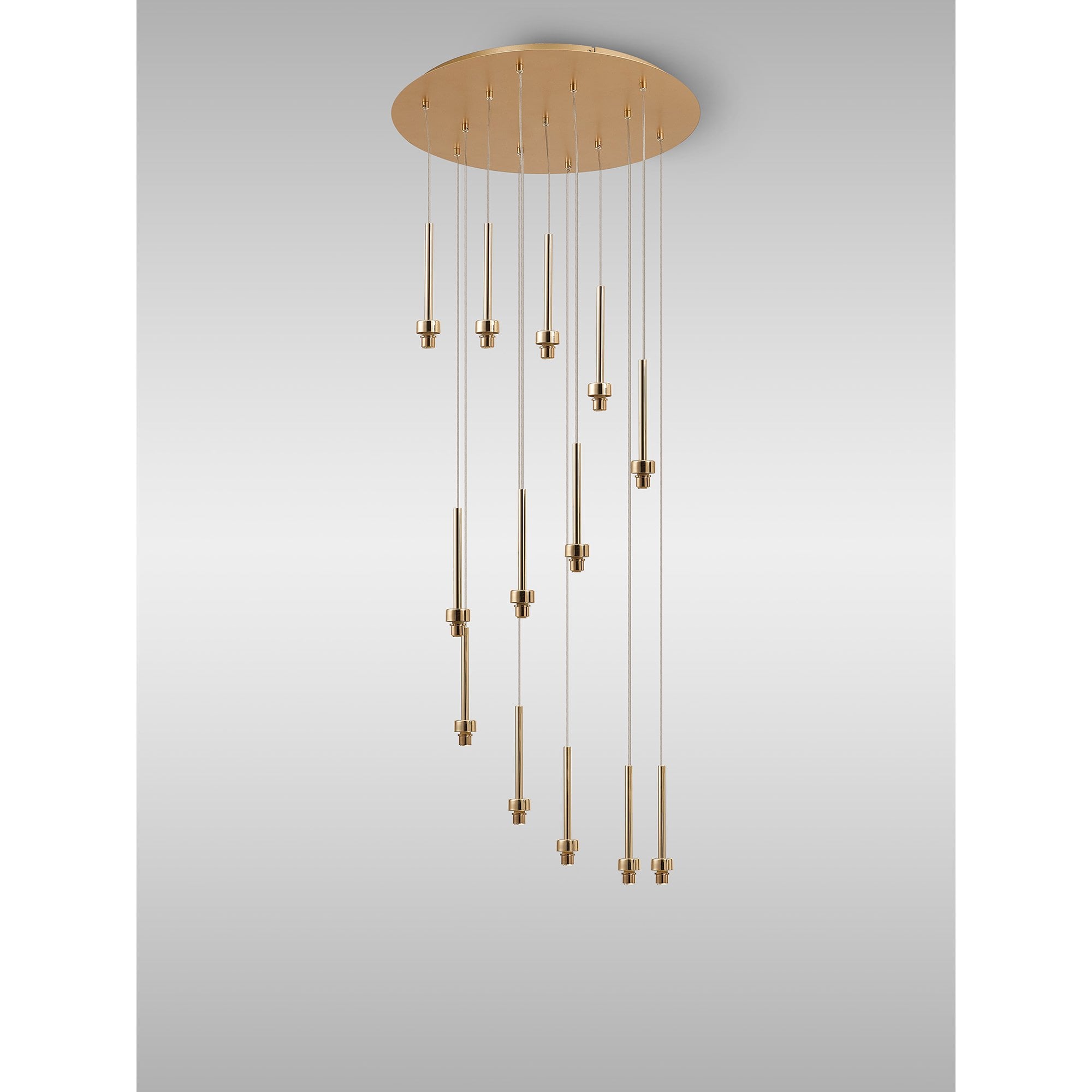 NL84719 Iona 13 Light Round Pendant French Gold Matt Gold