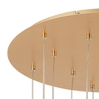 NL84719 Iona 13 Light Round Pendant French Gold Matt Gold