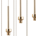 NL84719 Iona 13 Light Round Pendant French Gold Matt Gold
