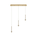NL84729 Iona 3 Light Linear Pendant French Gold Matt Gold