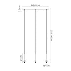NL84729 Iona 3 Light Linear Pendant French Gold Matt Gold